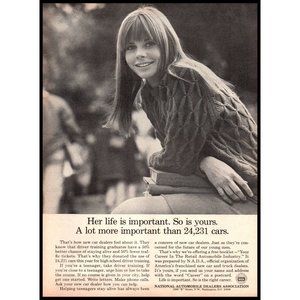 1967 NADA National Automobile Dealers Association Vintage Print Ad Coed Wall Art